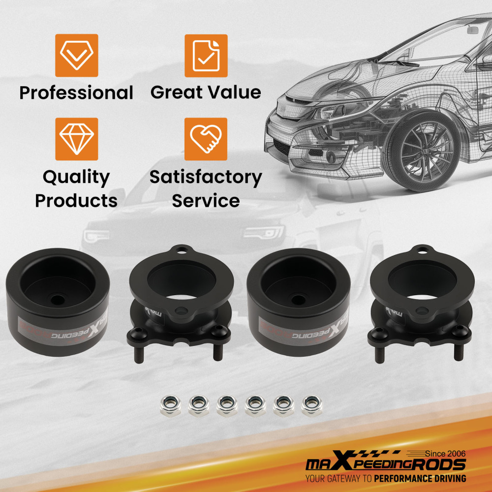 2inch Aluminum Lift Spacer Kit Front Rear for Trail Blazer Envoy 2002-09 Billet