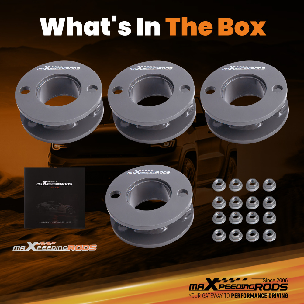 3'' Front + Rear Leveling Spacers Lift Kit compatible for Honda CRV CR-V 1997-2001 Nut Bolt