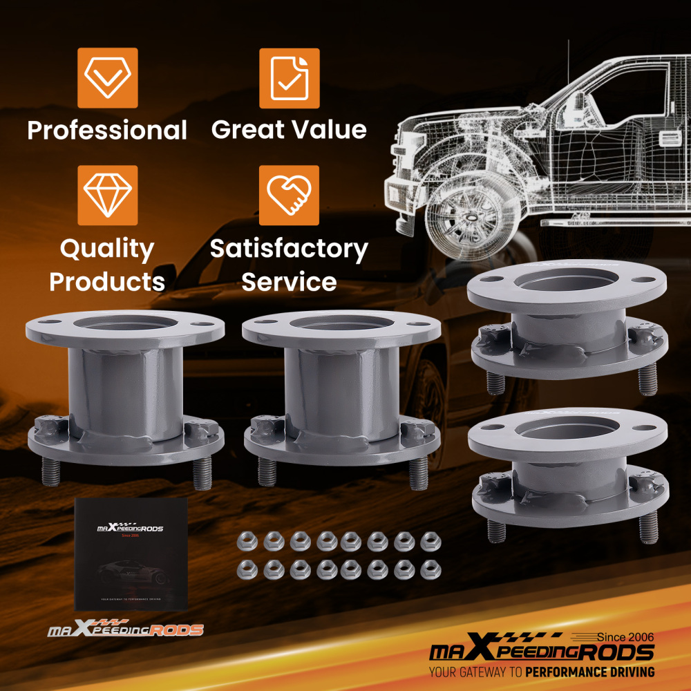 3'' Front + Rear Leveling Spacers Lift Kit compatible for Honda CRV CR-V 1997-2001 Nut Bolt