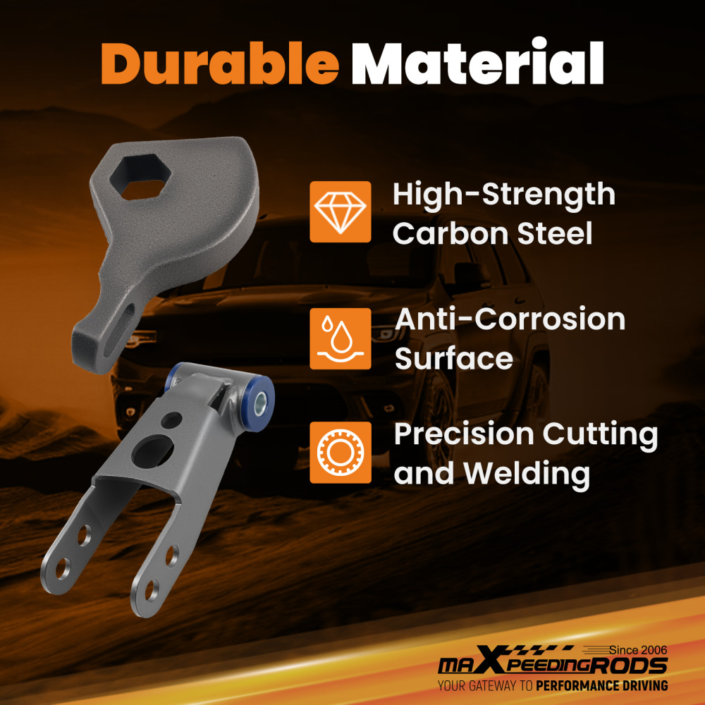 1-3 Front + 2 Rear Shackles Torsion Bar Keys compatible para Dodge Durango 1998-2003 4WD