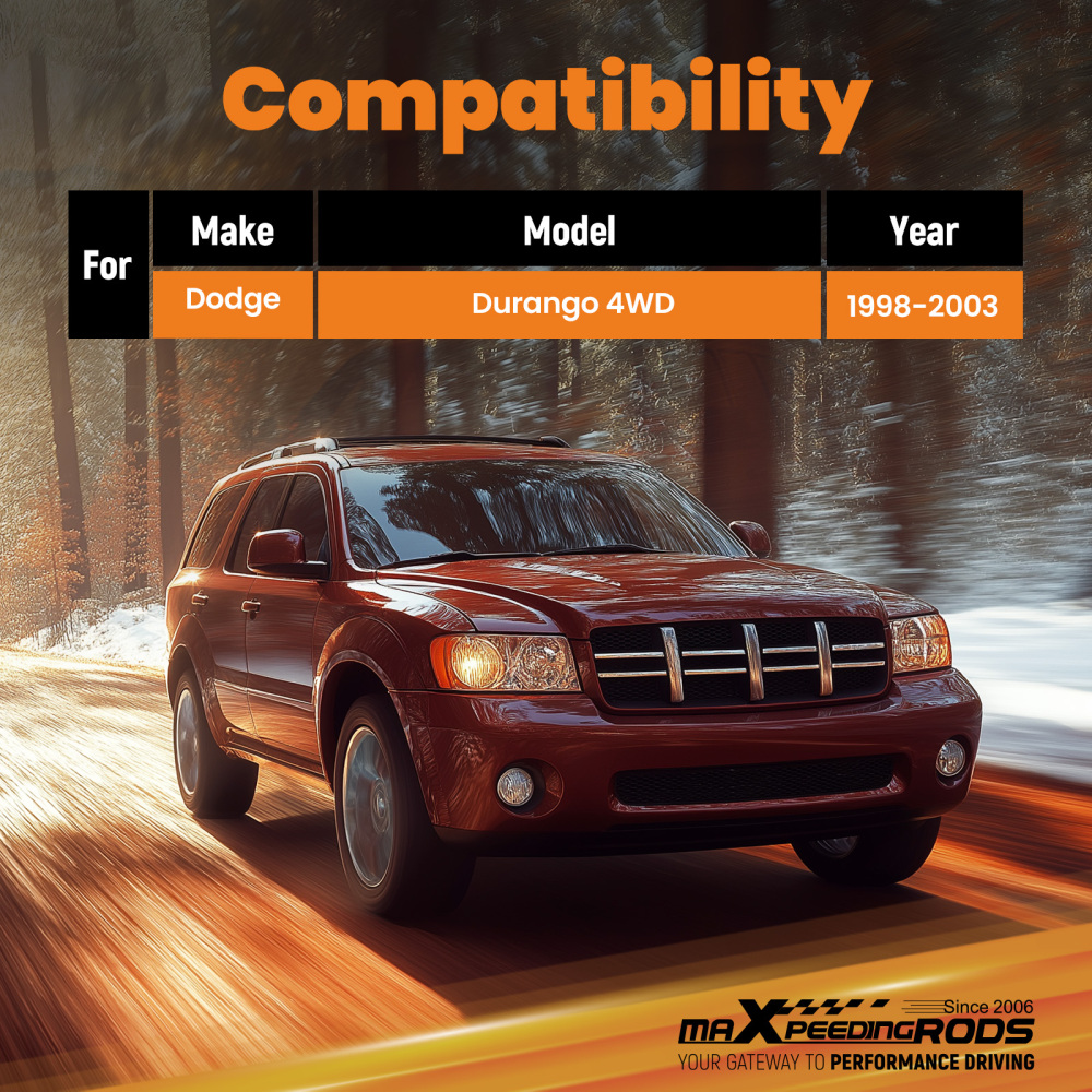 1-3 Front + 2 Rear Shackles Torsion Bar Keys compatible para Dodge Durango 1998-2003 4WD
