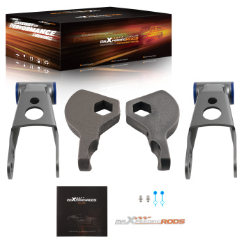 ADJ. 1-3 FRONTE TORSION KEYS + 2 POSTERIORE SHACKLE LIFT KIT compatibile per DODGE DURANGO