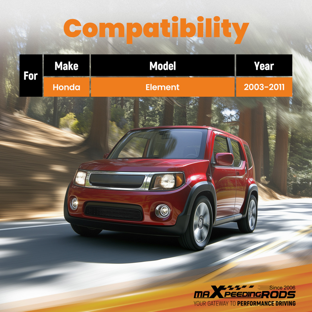 3 Front 2 Rear Setup compatible for Honda Element 03-11 with Control Arms Level Kit