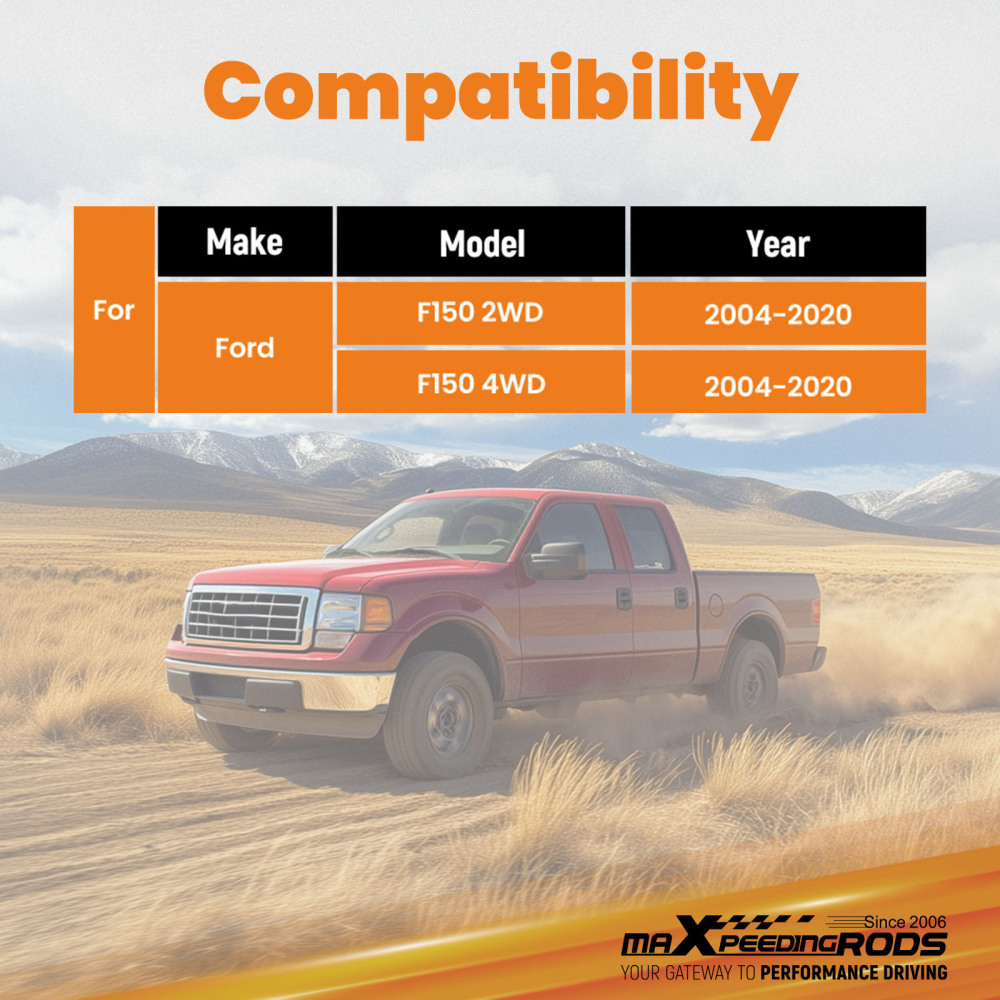 3 Front 2 Rear Leveling Lift Kit compatible for Ford F150 2WD 4WD 04-20 SpacersBlocks