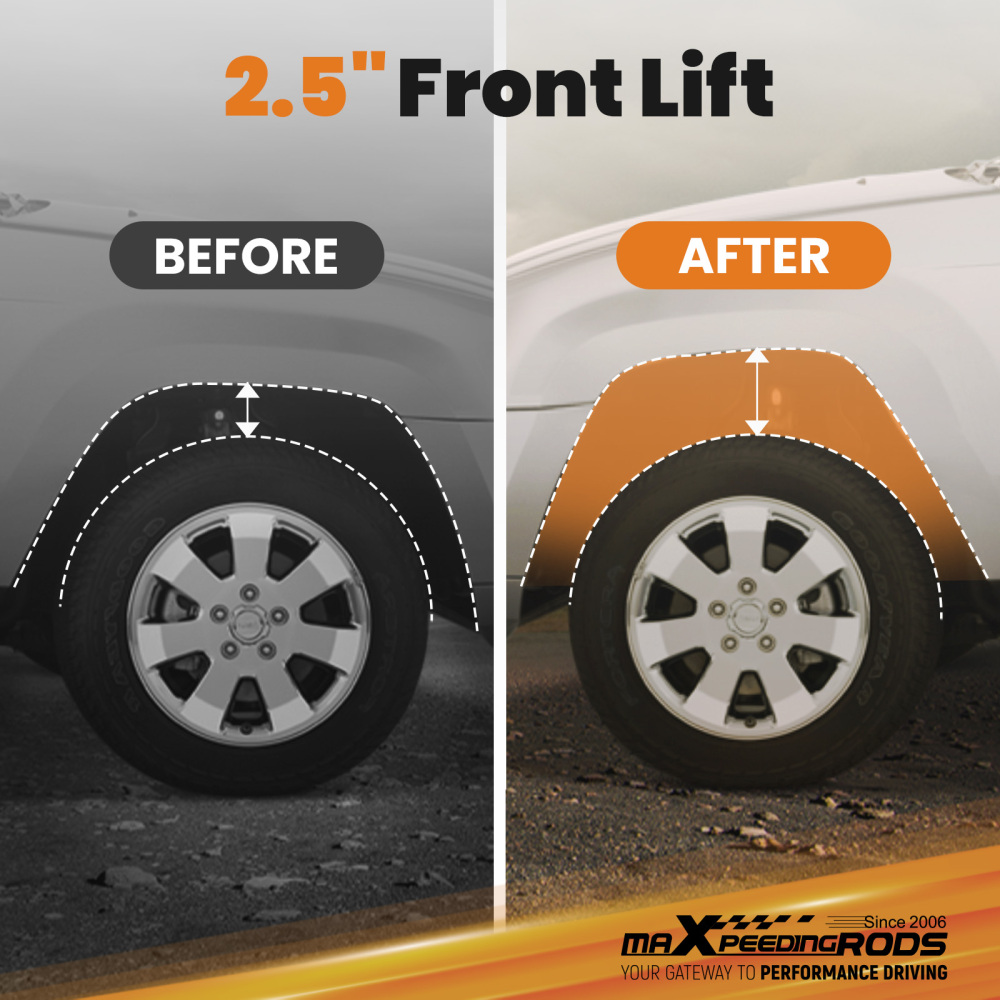 Pair 2.5 inch Front Leveling Lift Kit compatible for Ford F-150 2WD / 4WD 2004-2024