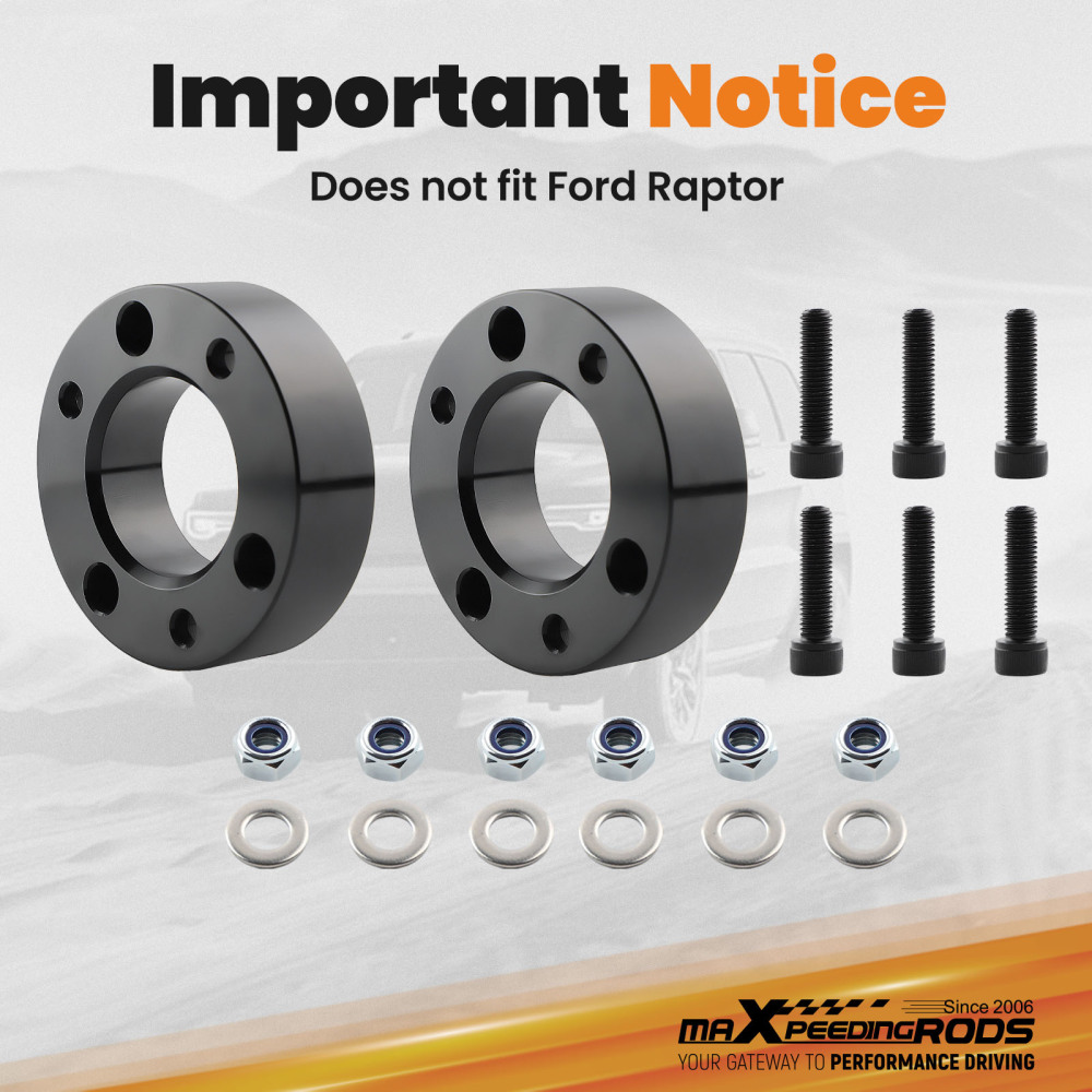 Pair 2.5 inch Front Leveling Lift Kit compatible for Ford F-150 2WD / 4WD 2004-2024