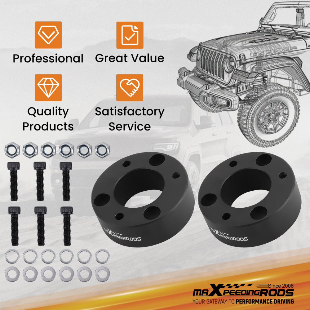 3 inch Front Leveling Lift Kit compatible for Ford F150 2WD 4WD 04-23 Strut Spacers