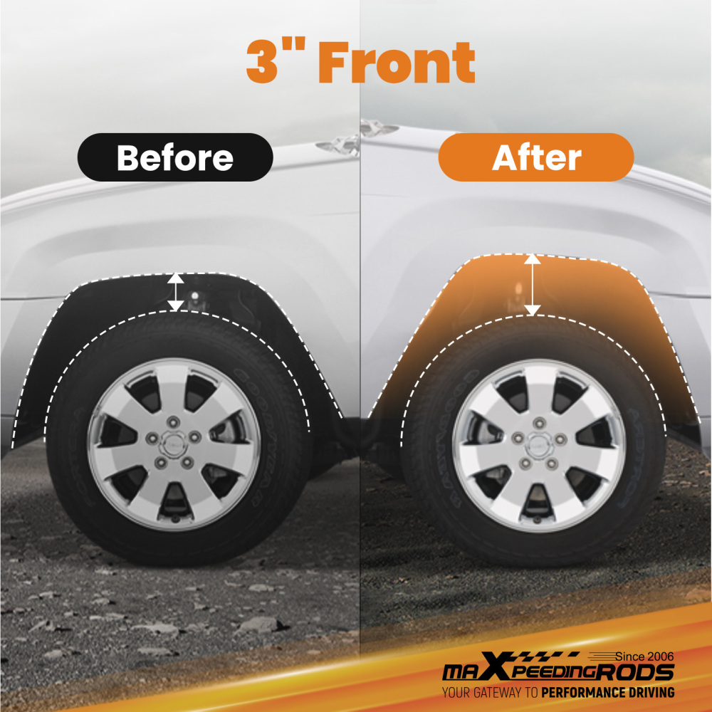 3 inch Front Lift Kit w/ Upper Control Arms compatible for Ford F-150 4WD 2004-2023