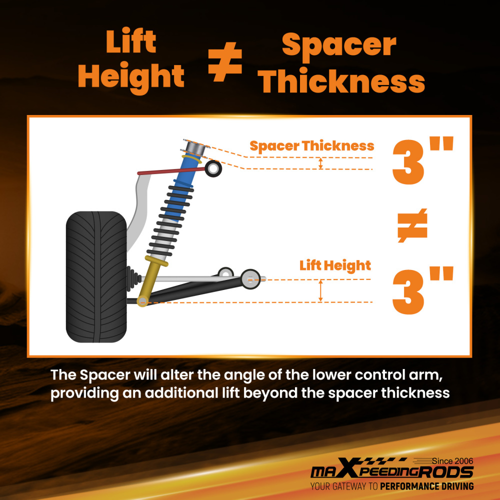 3inch Front Suspension Lift Spacer Kit compatible for Ford F250 F350 4WD 05-24 Super Duty