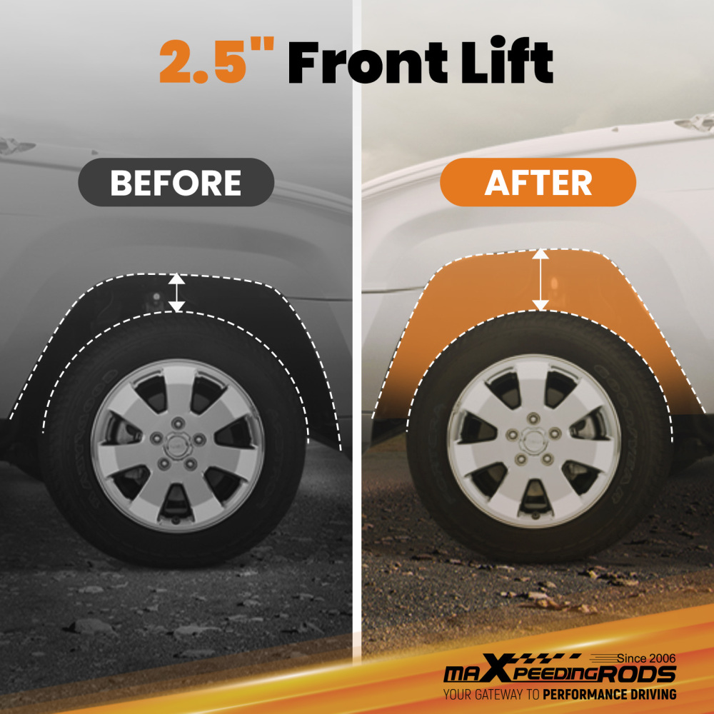 2.5 Front Lift spacer and Shock Extenders Compatible for Ford F-250 05-23