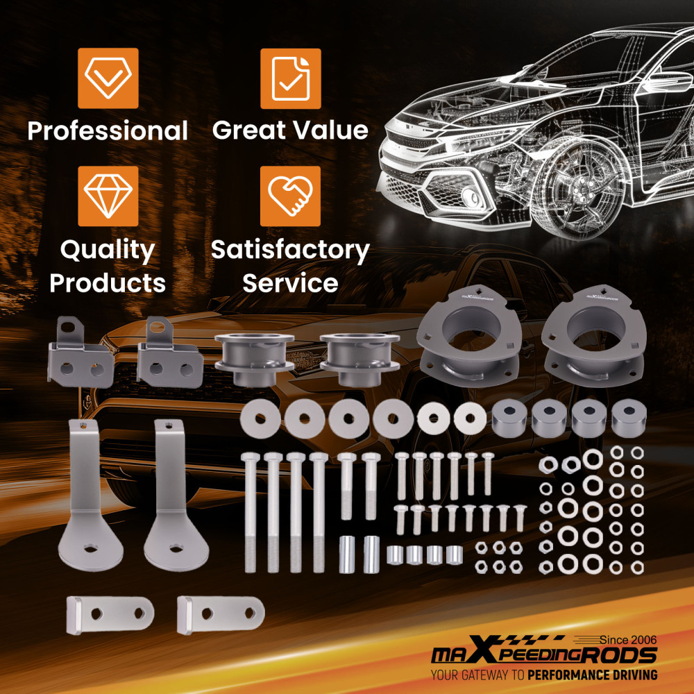 2.5 Front 1.5 Rear Lift Kit Strut Spacer compatible for Toyota RAV4 2WD 4WD 2019-2024