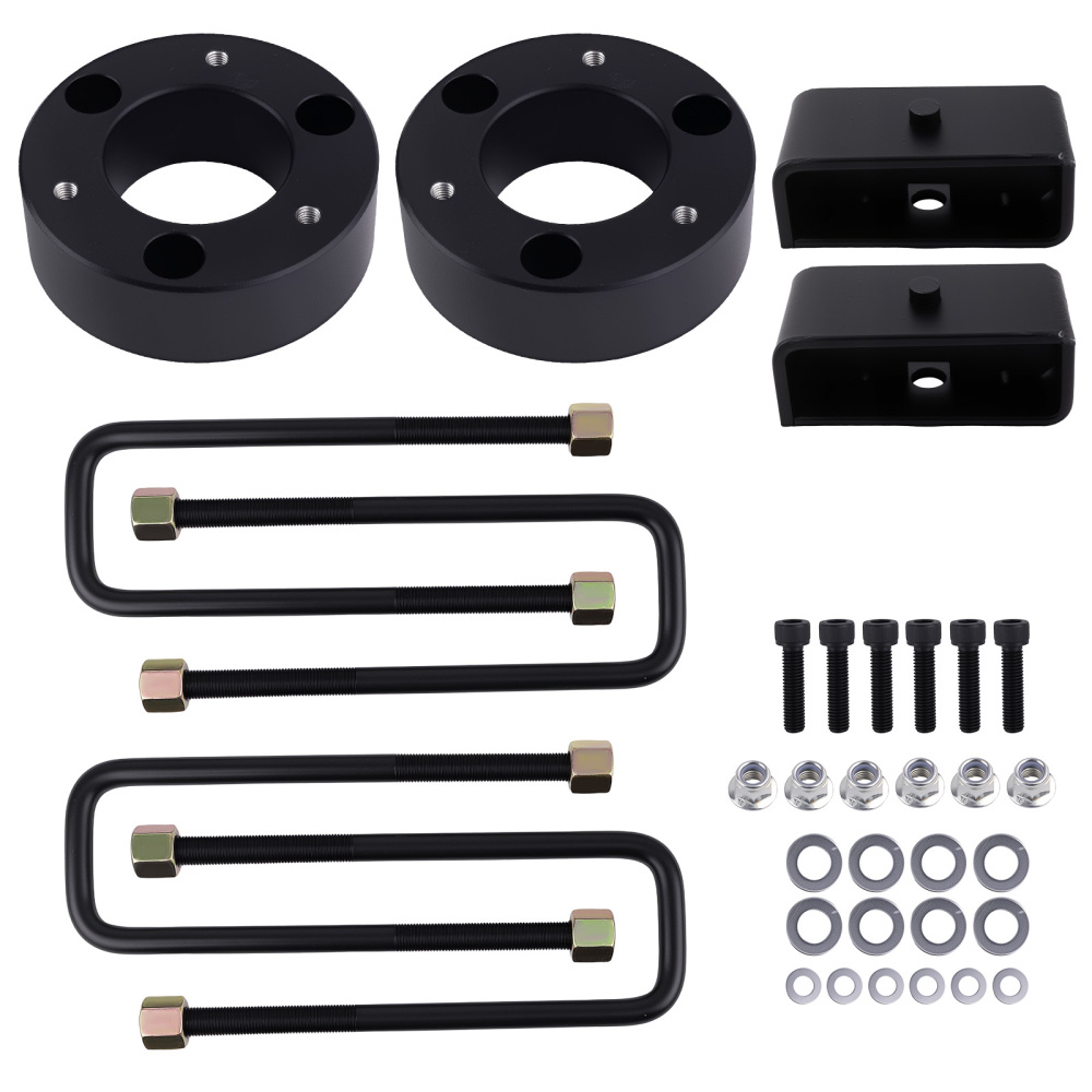 3 2 Lift Kit with Hardware Set compatible for Nissan Titan 04-23 Black Anodized