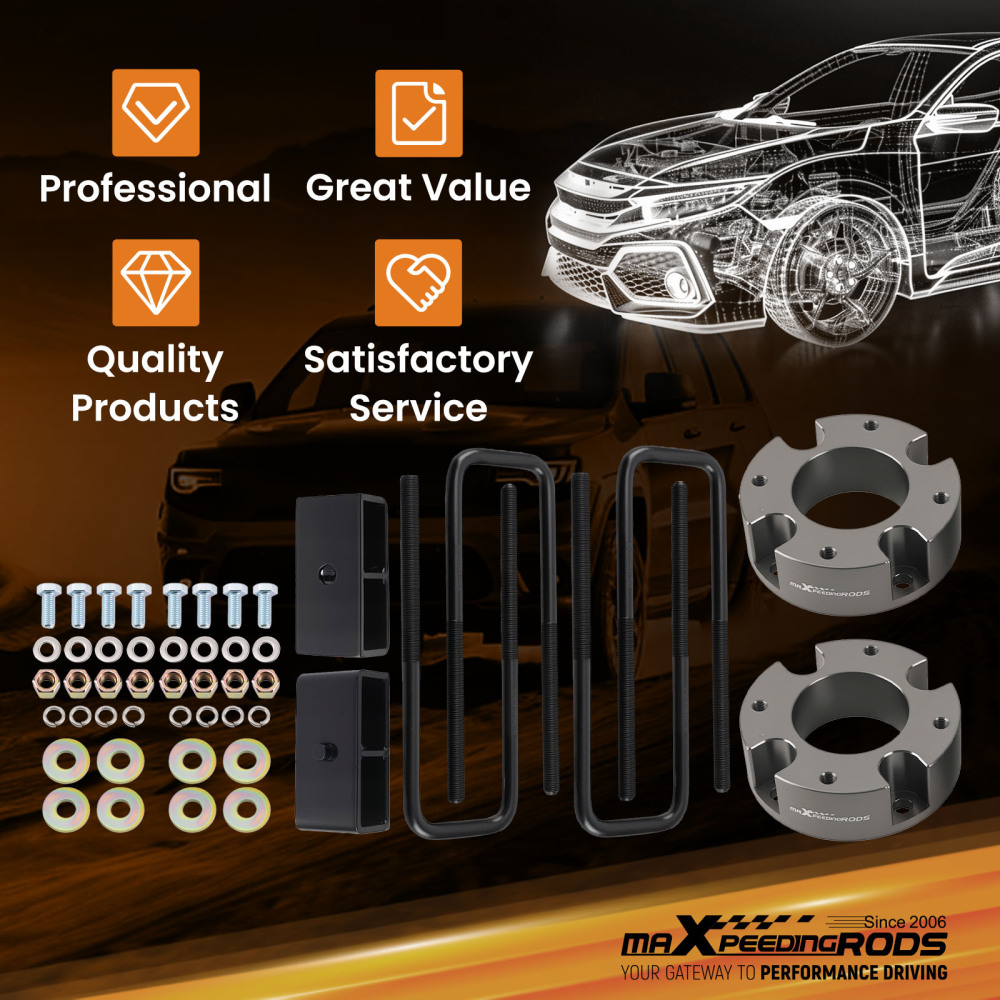 Heavy Duty Lift Kit 3 Front 2 Rear compatible for Toyota Tundra 2007-2021 with Hardware