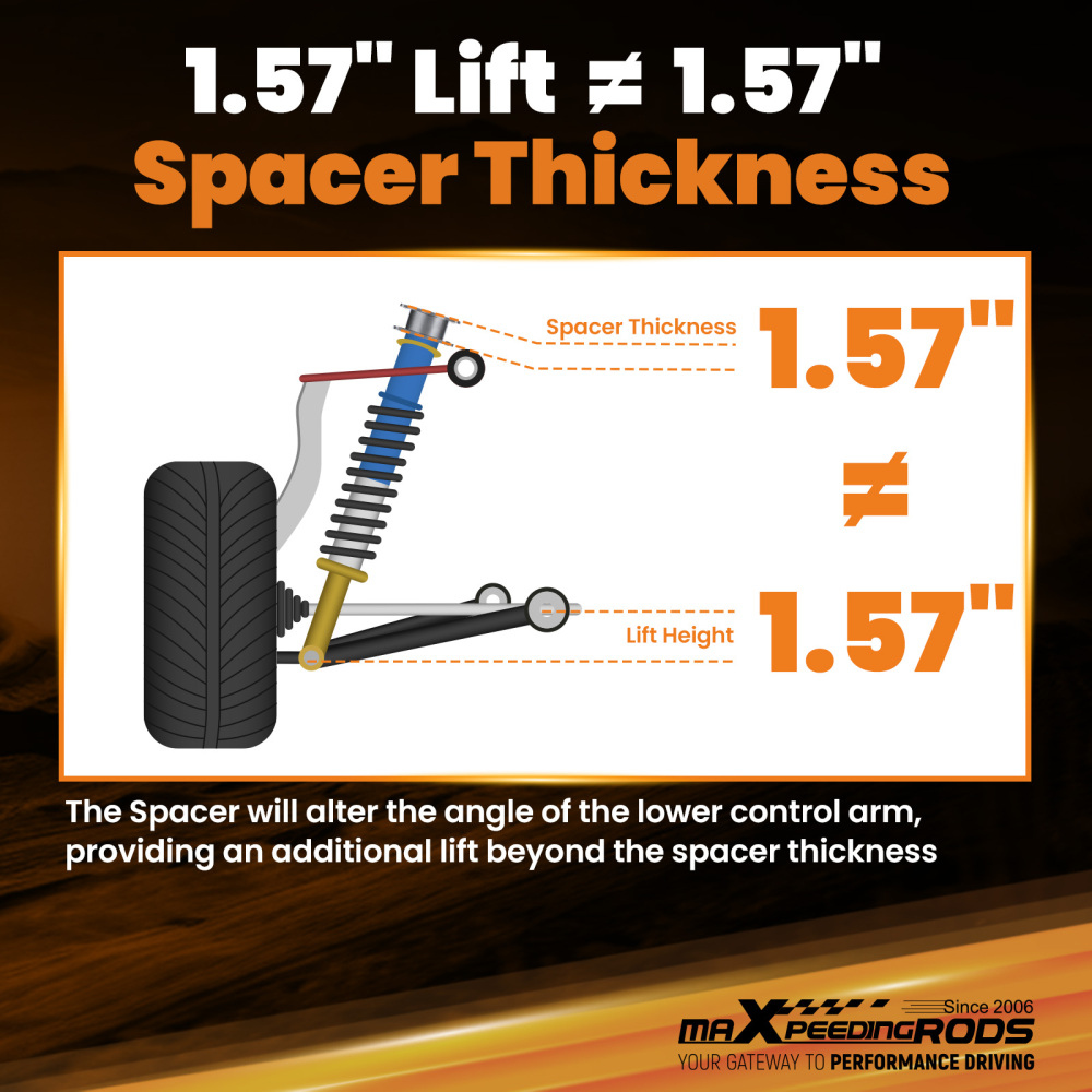 40mm Lift Spacer Lift kit compatible for Volkswagen TOUAREG 2003-2010 Polyurethane