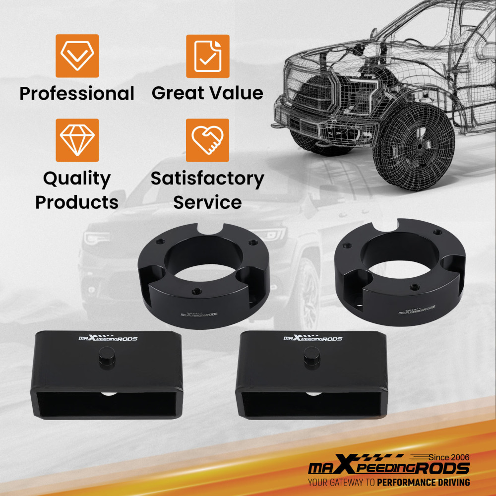 3 Front 2 Rear Leveling Lift Kits w/ Diff Drop compatible for Toyota Tacoma 2005-2023