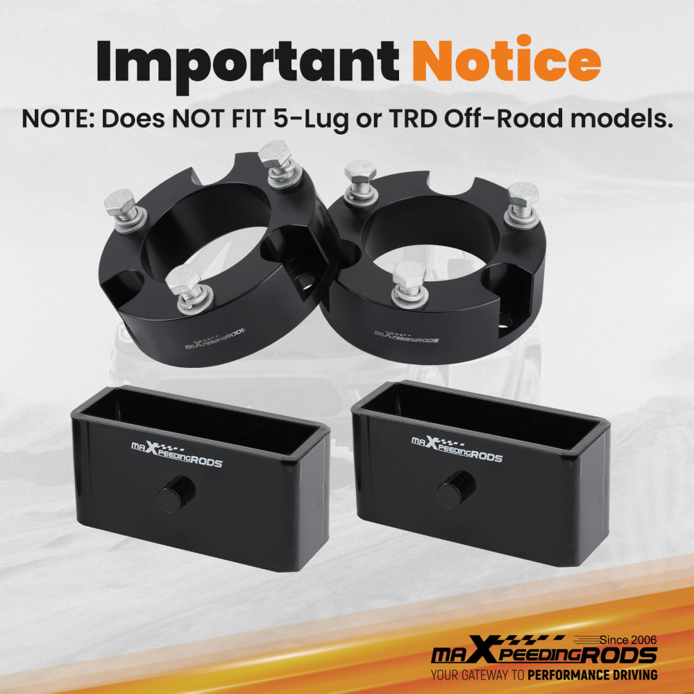 3 Front 2 Rear Leveling Lift Kits w/ Diff Drop compatible for Toyota Tacoma 2005-2023