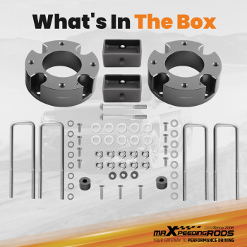 3 Front 3 Rear Lift Kit forToyota compatible for Tundra 2007-2021 Diff Drop