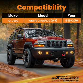 3 Complete Lift Spacer Kit compatible for Jeep Grand Cherokee WJ 1999-2004 FR