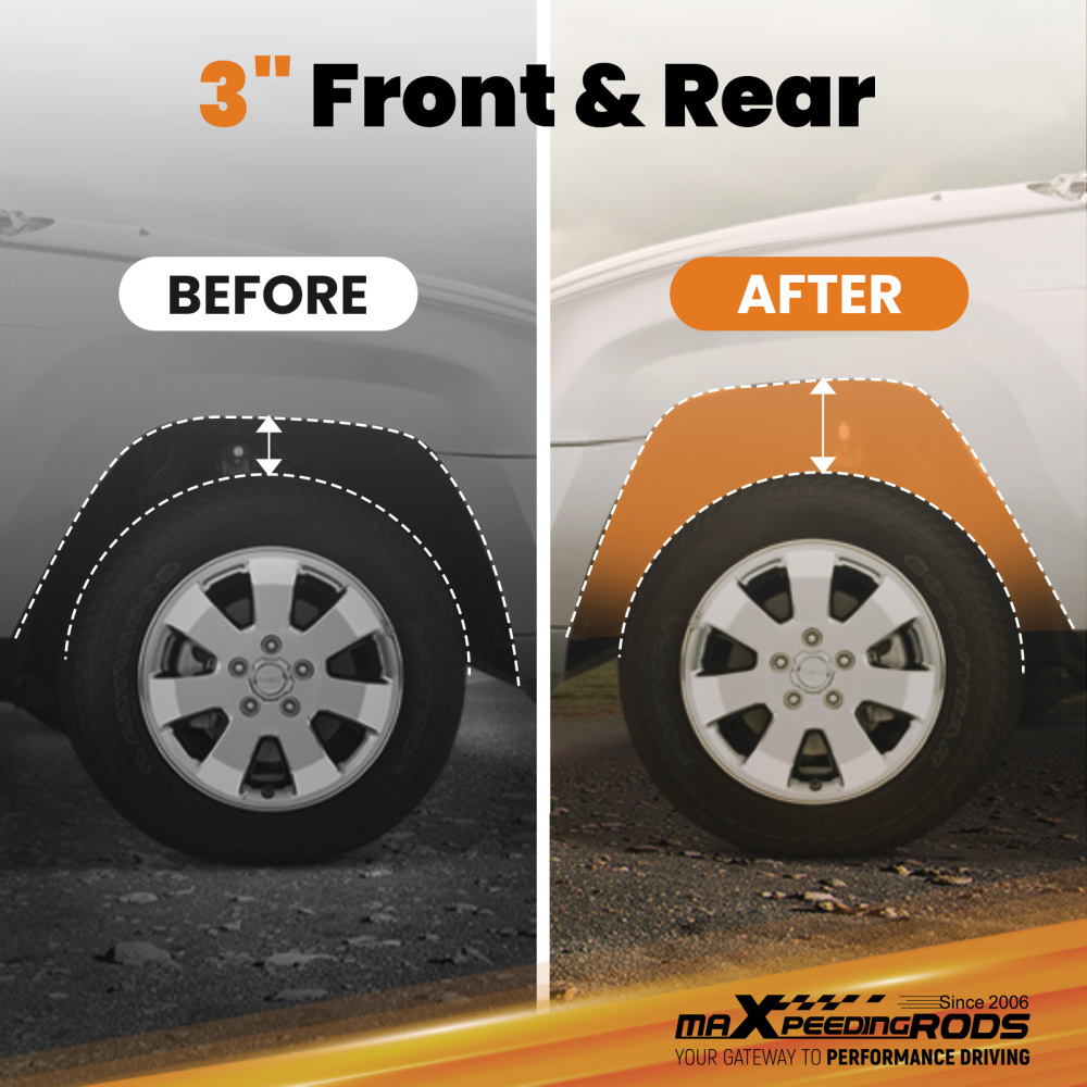 3 Complete Lift Spacer Kit compatible for Jeep Grand Cherokee WJ 1999-2004 FR