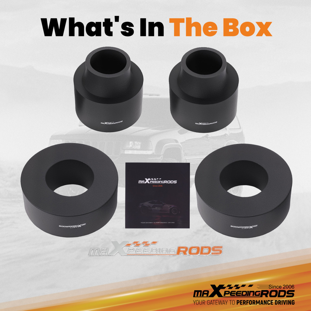 3 Complete Lift Spacer Kit compatible for Jeep Grand Cherokee WJ 1999-2004 FR