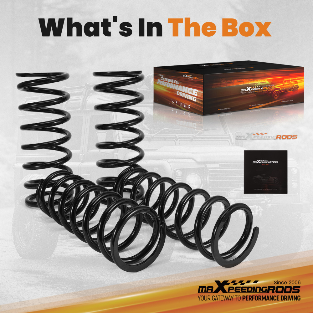 2 Complete Spring Lift Set compatible for Land Rover Defender 110 1990-2016 Front Rear