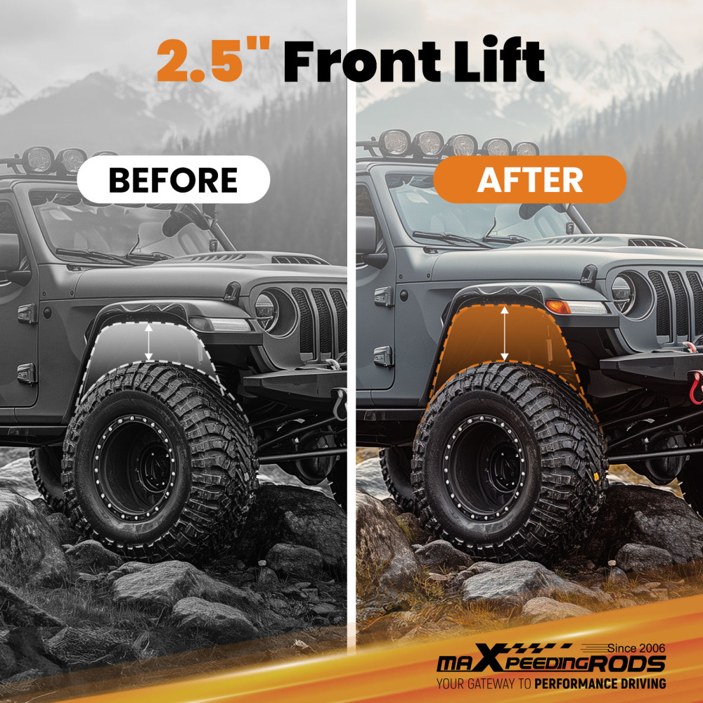 2.5inch Front Coil Springs compatible for Jeep Wrangler JK 2007-2018 Lift kit Pair