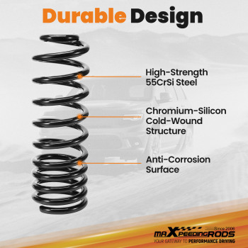 2Rear Heavy Duty Coil Spring compatible for Dodge Ram 1500 2WD/4WD 2009-2018 Lift Kit