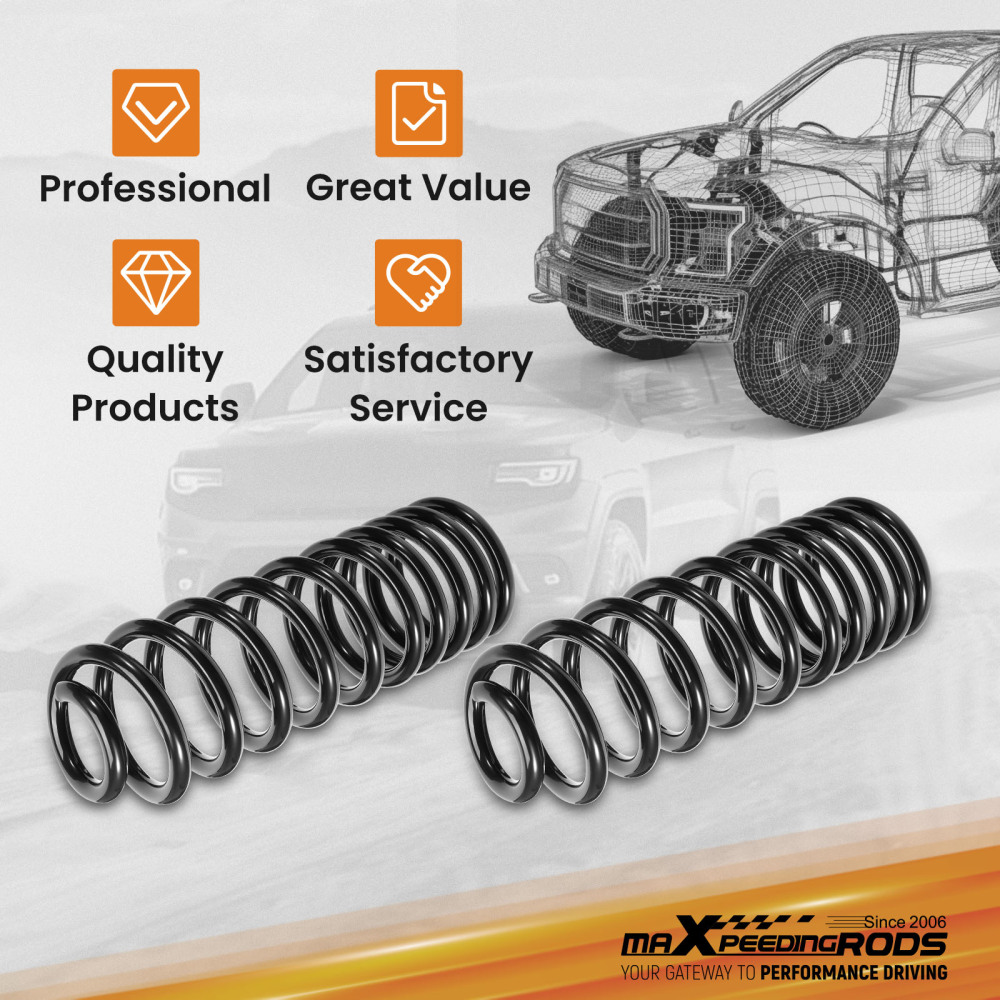 2Rear Heavy Duty Coil Spring compatible for Dodge Ram 1500 2WD/4WD 2009-2018 Lift Kit