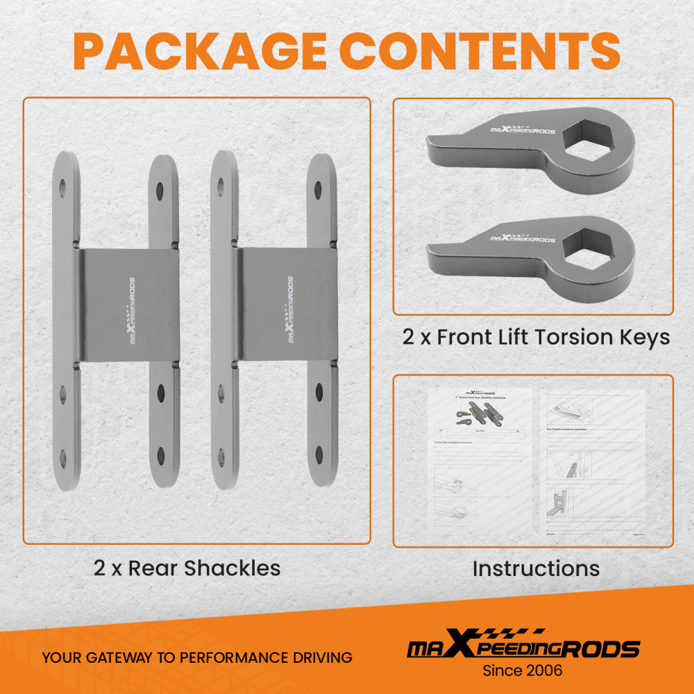 Clé de barre de torsion 1-3 + manille 2 compatible pour Chevrolet S10S10 Blazer compatible pour GMC S15