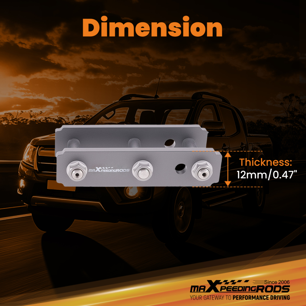 1 Inch Lift Rear Shackle compatible for Isuzu D-Max compatible for Holden Rodeo 07-11 Tensile 2x