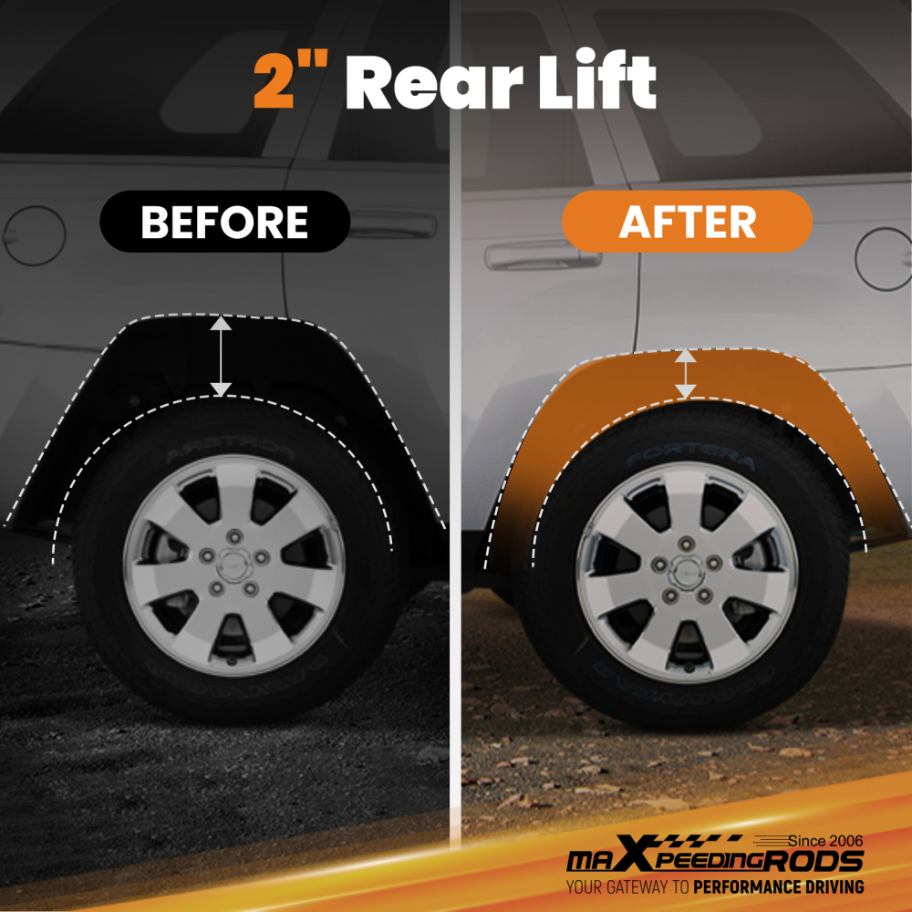 2 Lift Shackle Rear compatible for Isuzu D-Max RG01 2021+ High Tensile Strength Steel