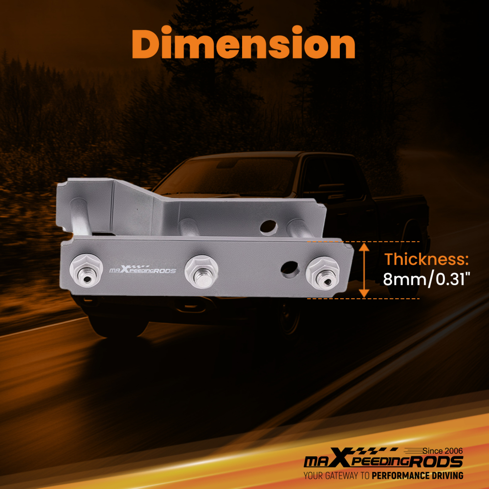 2 Lift Shackle Rear compatible for Isuzu D-Max RG01 2021+ High Tensile Strength Steel