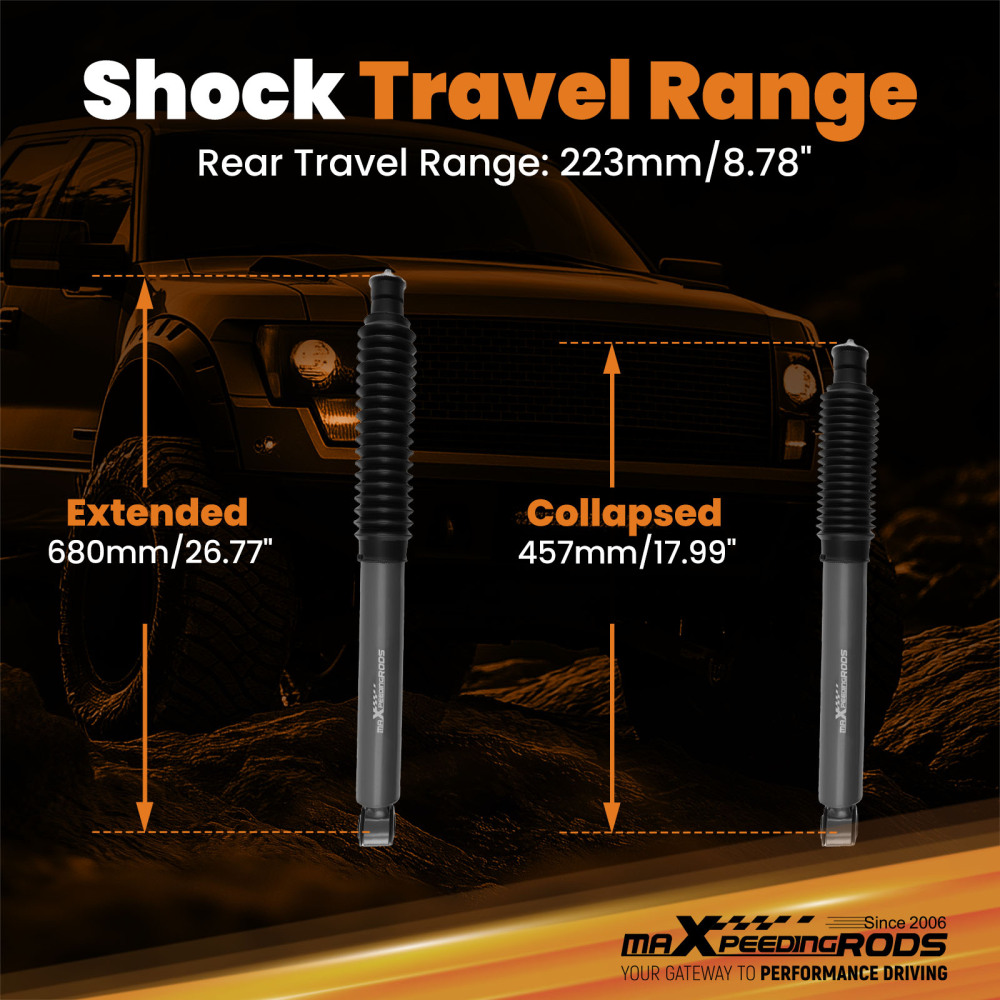 Lift Shock Kit Rear compatible for Toyota 4Runner 1990-2002 2.5-4 Suspension 2WD 4WD