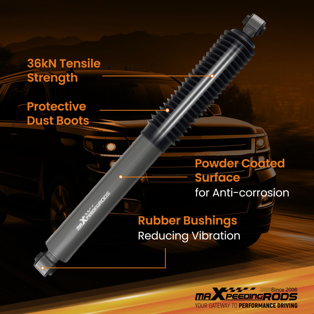 Carbon Steel Rear Shock compatible for Chevy Tahoe GMC Yukon 2000-2020 3-4.5 Lift Kit