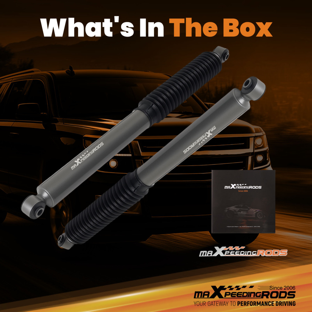 Carbon Steel Rear Shock compatible for Chevy Tahoe GMC Yukon 2000-2020 3-4.5 Lift Kit