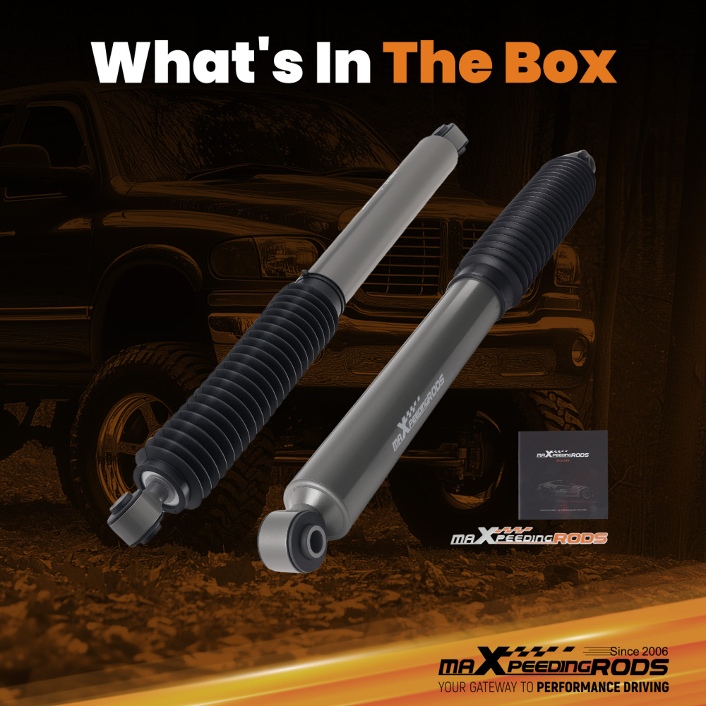 Rear Gas Charged Shock Set compatible for Dodge Ram 1500 1994-2001 2WD/4WD 0-4.5 Lift