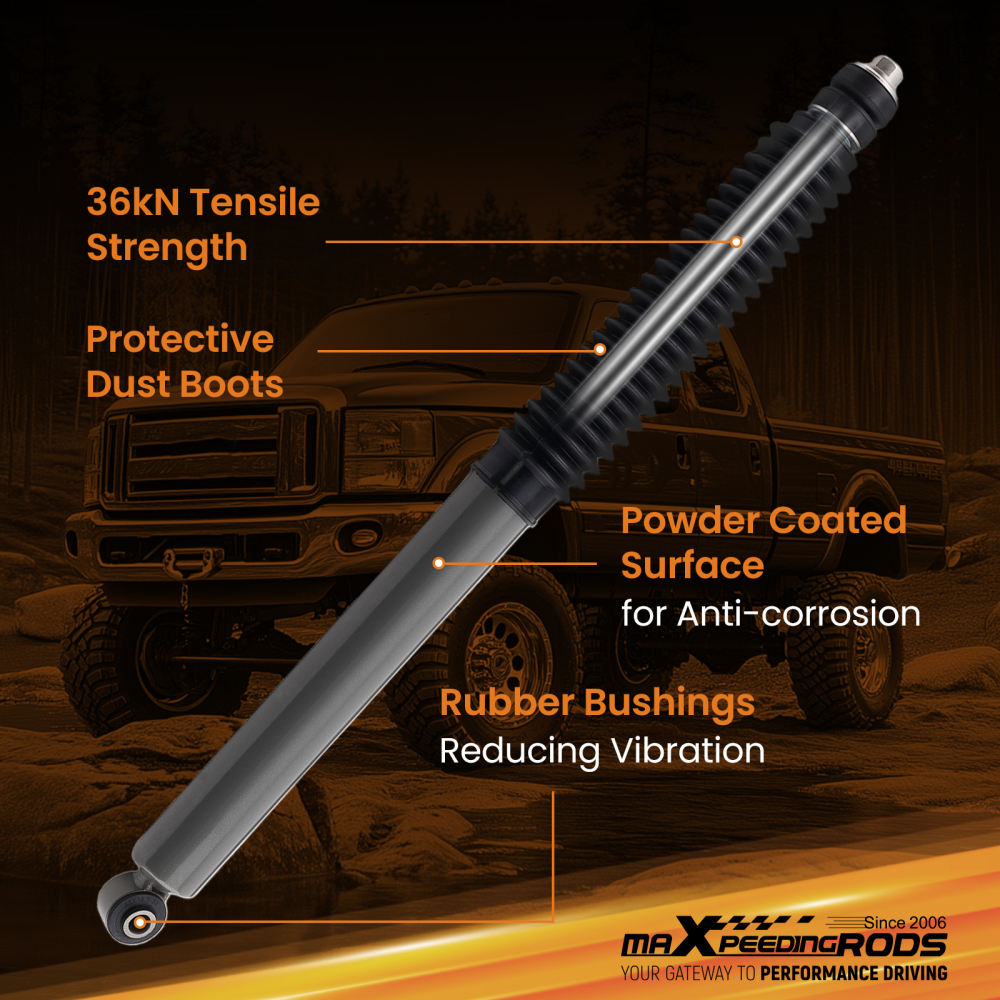 Front Gas Lift Shocks compatible for Ford F-250 F-350 Super Duty 4WD 2005-2026 5-7