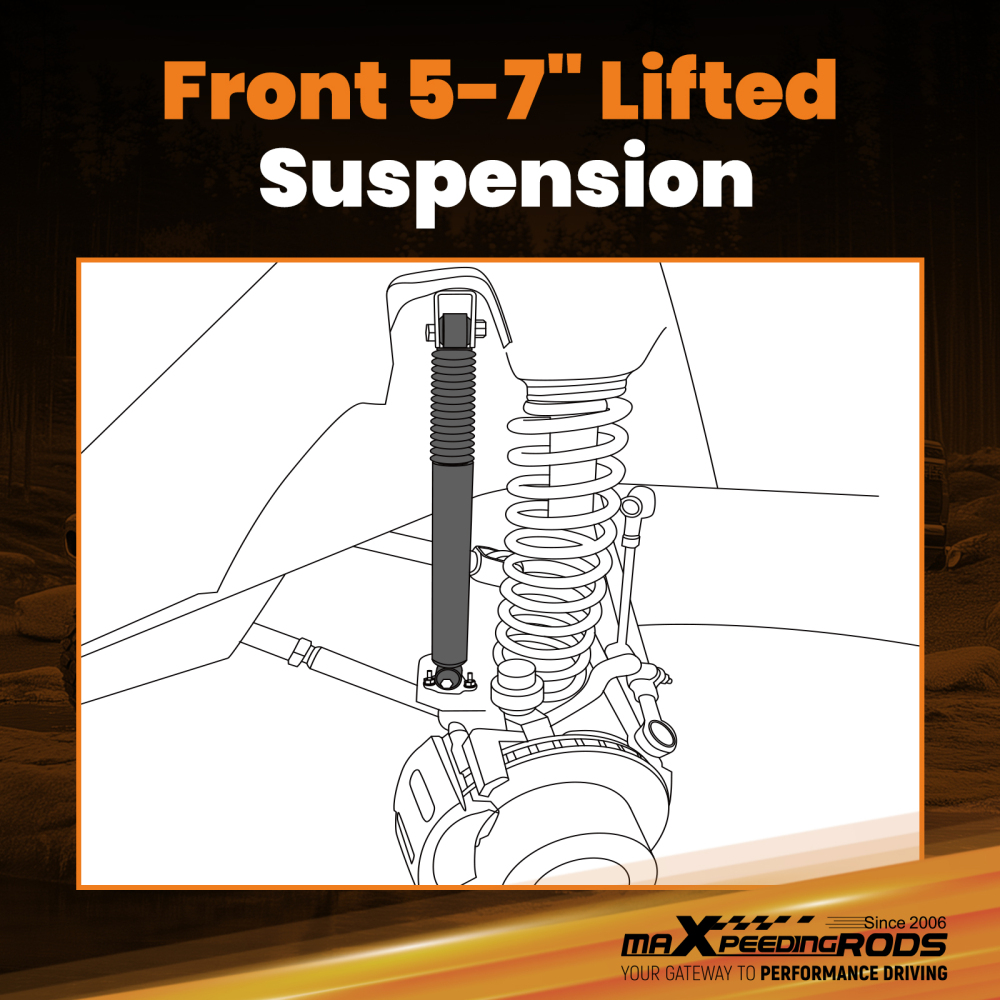 Front Gas Lift Shocks compatible for Ford F-250 F-350 Super Duty 4WD 2005-2026 5-7