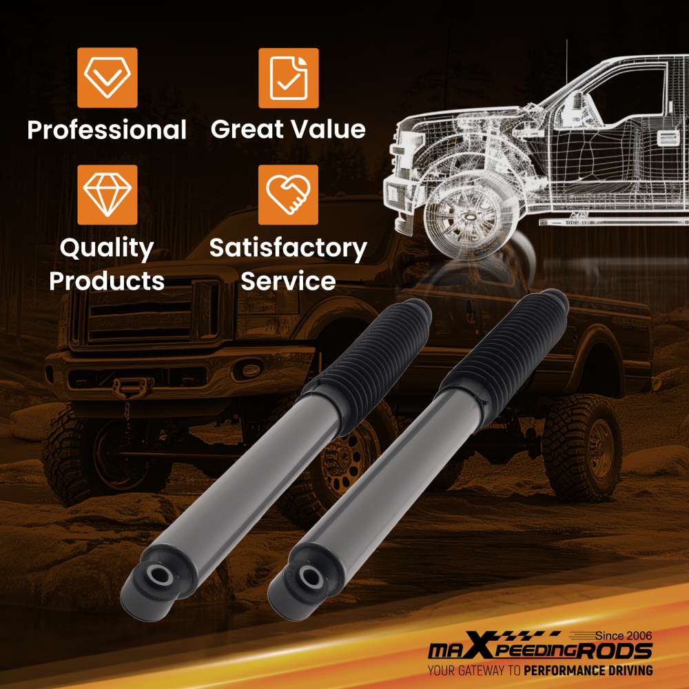 Front Gas Lift Shocks compatible for Ford F-250 F-350 Super Duty 4WD 2005-2026 5-7