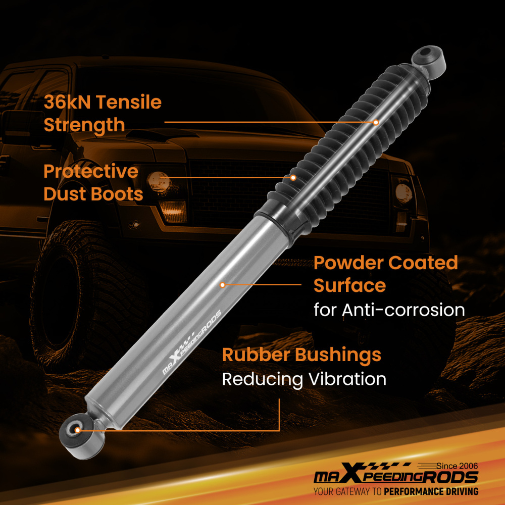 2x Front Gas Shock compatible for Ford F-250/F-350 1980-1997 2WD 4WD 0-2 Lift Kit