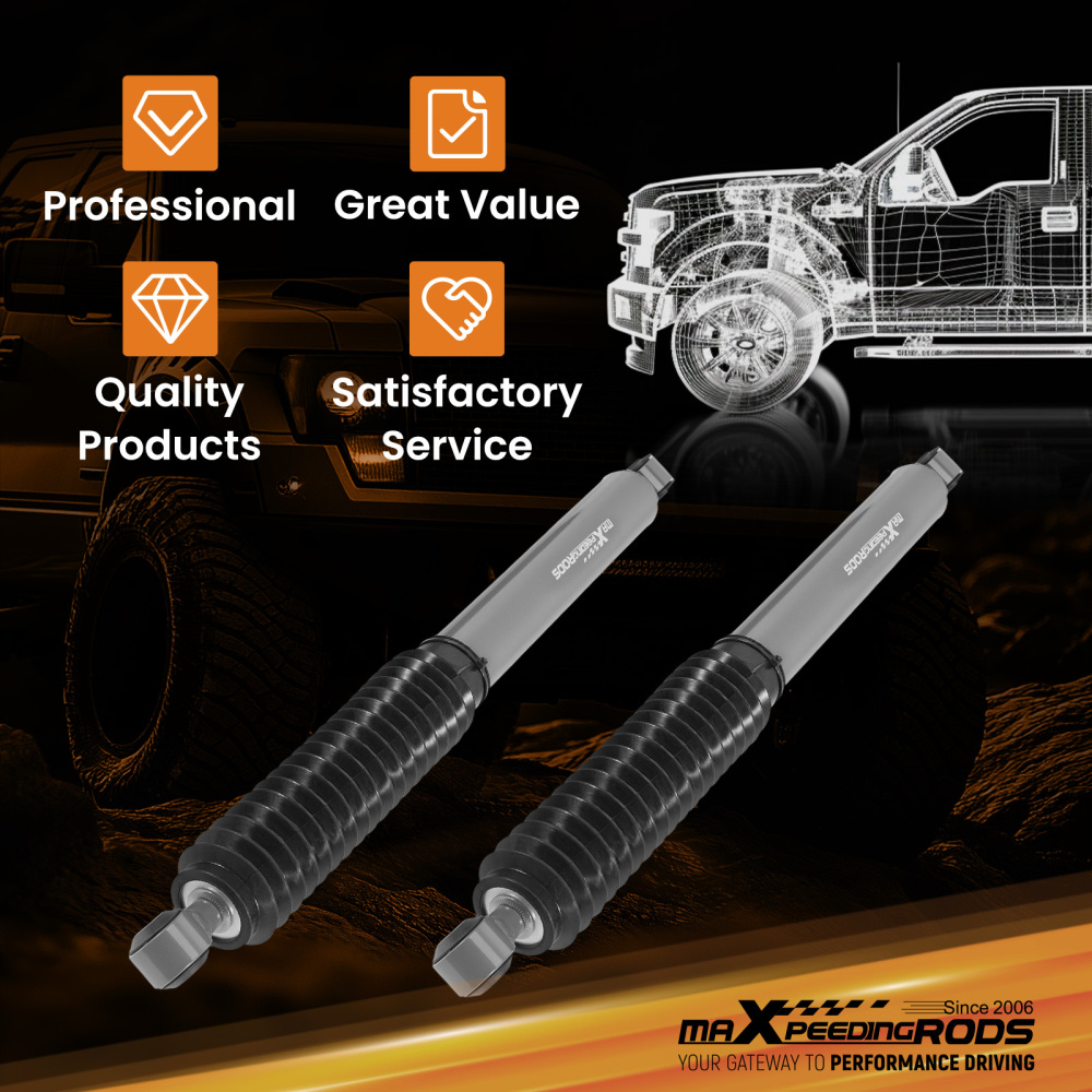 2x Front Gas Shock compatible for Ford F-250/F-350 1980-1997 2WD 4WD 0-2 Lift Kit