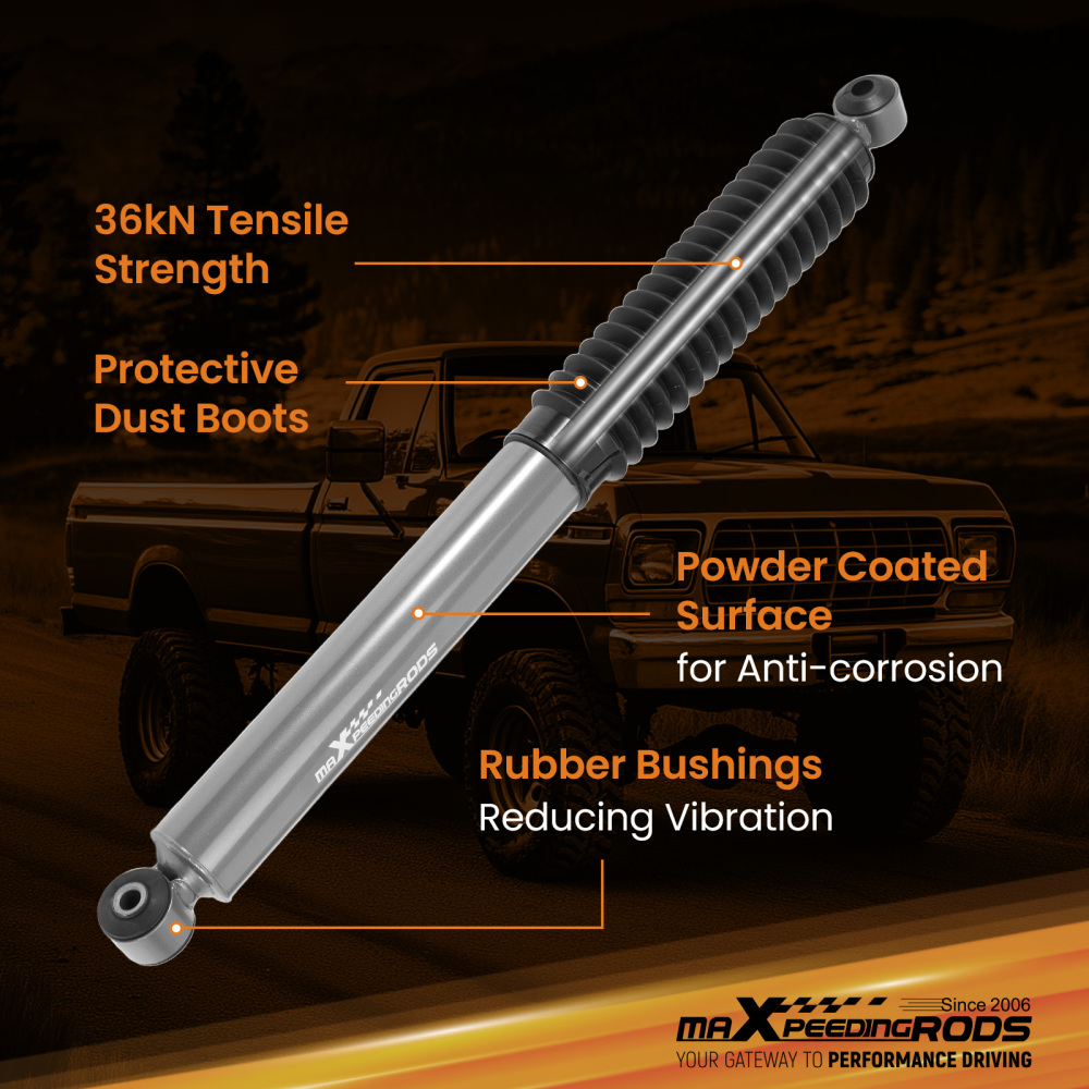 2x Front Gas Shock compatible for Ford F-250/F-350 1980-1997 2WD 4WD 0-2 Lift Kit