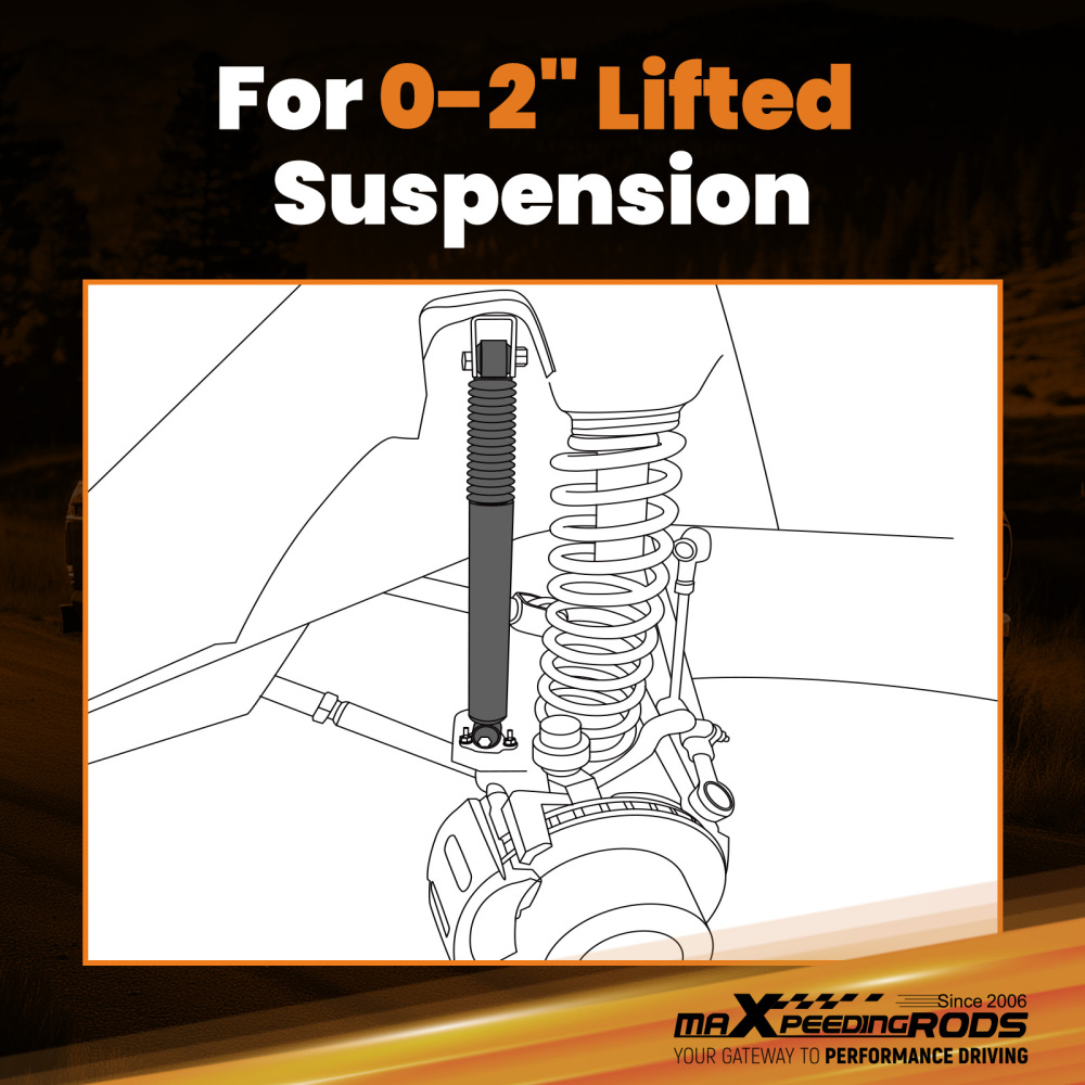 2x Front Gas Shock compatible for Ford F-250/F-350 1980-1997 2WD 4WD 0-2 Lift Kit