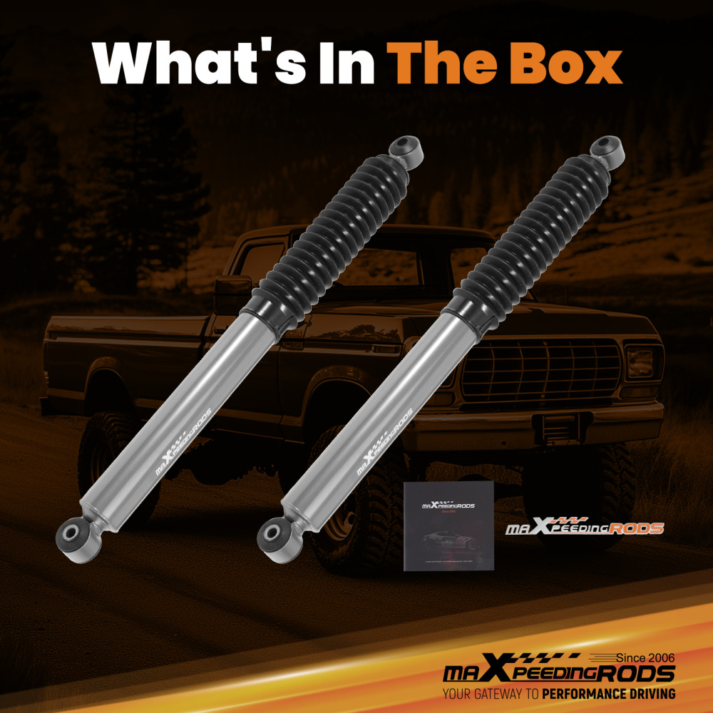 2x Front Gas Shock compatible for Ford F-250/F-350 1980-1997 2WD 4WD 0-2 Lift Kit