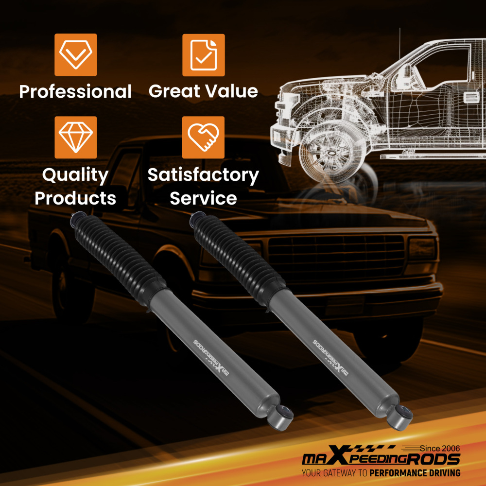 Heavy Duty Rear Lift Shocks compatible for Ford F-150 compatible for Lightning RWD 99-03 2.5-4.5