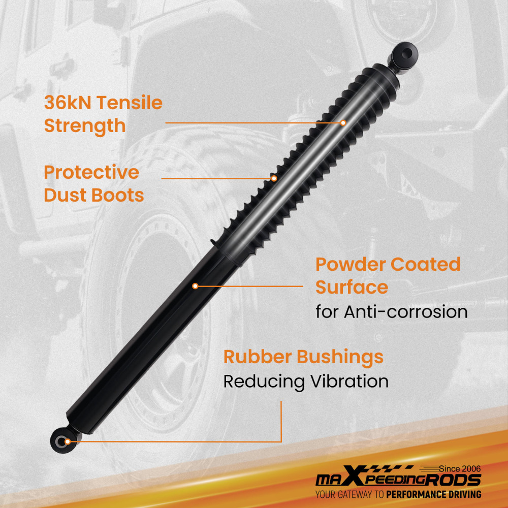 0-2 inch Rear Shocks Pair compatible for Ford F-250/350 Super Duty 1999-2016 Lift Kit