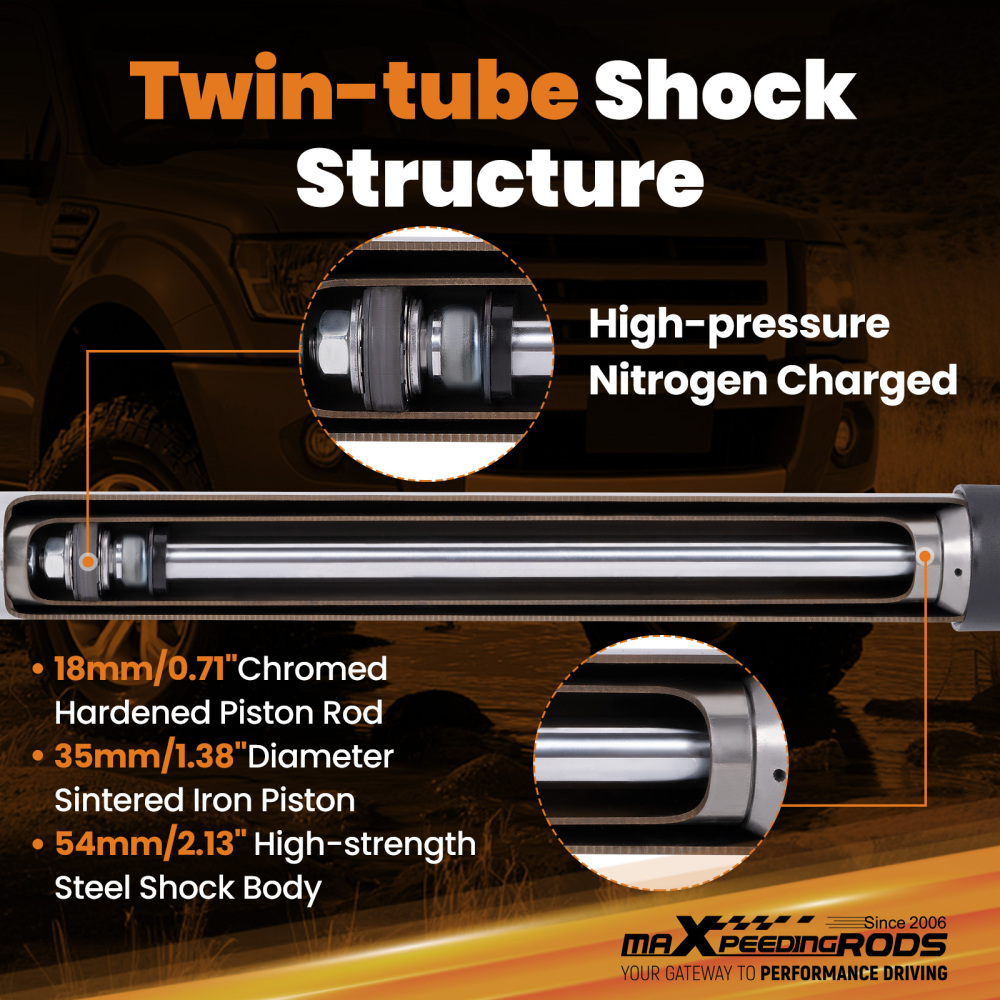 Lift Shock Rear 0-1.5 compatible for Ford Ranger 1983-2011 681mm Extended Length