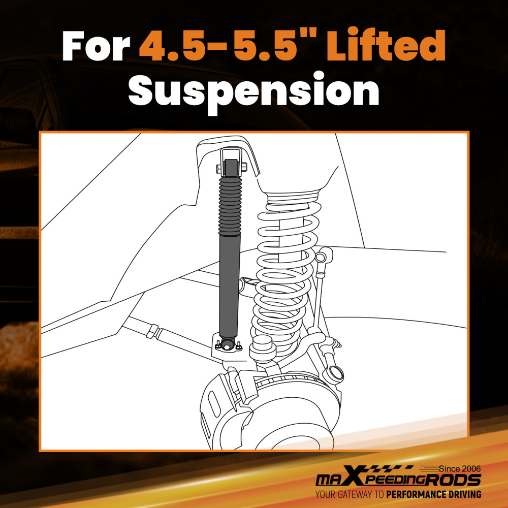 Front Heavy Duty Lift Shock compatible for Ford Ranger 2004 4WD 4.5-5.5 Lift Kit