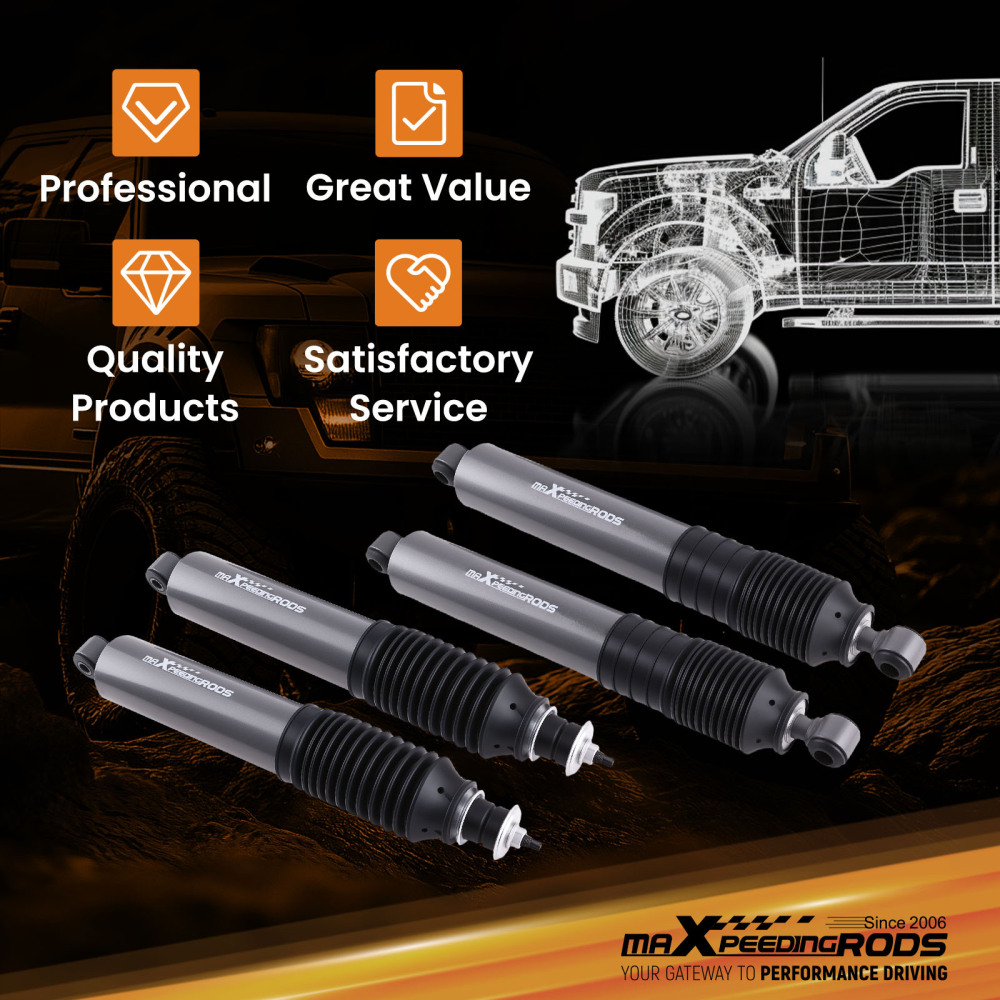 Front + Rear 2 Lift Foam Cell Shock Absorbers compatible for Holden Rodeo R7 R9 RA 96-2008