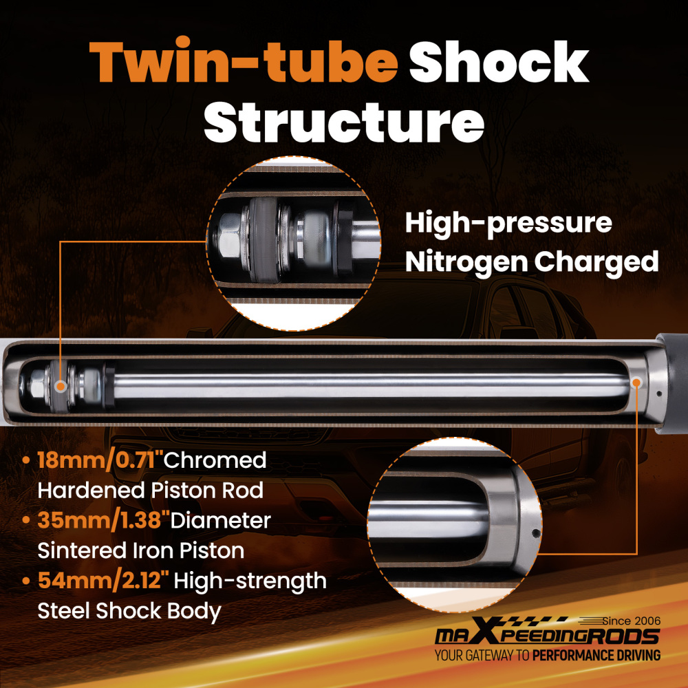 Front 1 2 Lift Shock compatible for Holden Colorado 7 AWD 2012-2019 18mm Rod